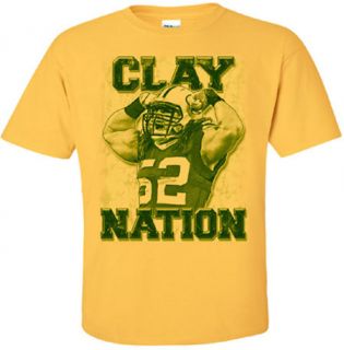 YOUTH SIZED CLAY NATION T Shirt   CLAY MATTHEWS Green Bay Packers
