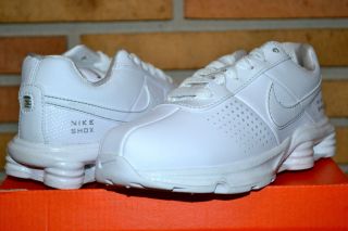 New In Box Nike Shox Deliver GS All White Leather Youth Boys Girls