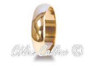 NEW 9ct YELLOW GOLD 6mm WIDE D SHAPE WEDDING RING BAND SIZE Q   Z+6 4