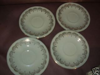 SET OF 4 SAUCERS  EDWIN M. KNOWLES CHINA CO. VINTAGE