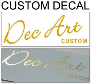 Custom GOLD Guitar Headstock Decal (for 3 a side)
