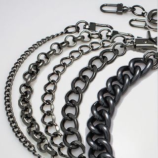 Bag metal chain strap gunmetal shoulder strap handbag purse handle