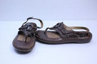 Born brown rust leather roman Egyptian style strappy sandals Womens 8