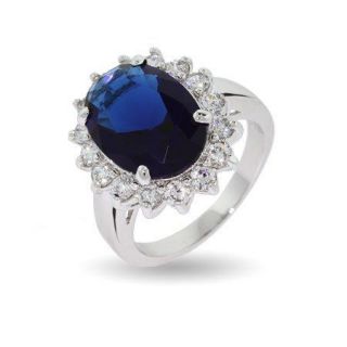 Newly listed NEW Royal Princess Blue Sapphire crystal Engagement Ring