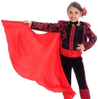 Kids Girls Spanish Matador Toreador Bullfighter Halloween Costume