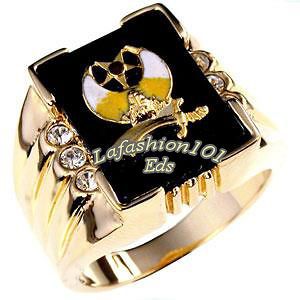 New 14k Gold Bonded w/the Shriners Symbol in middle Mens ring size 10