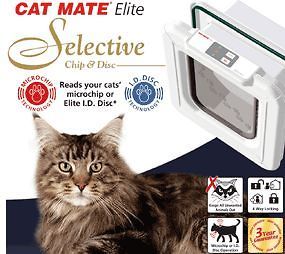 Cat Mate Elite Selective Automatic Electronic Chip & Disc Cat Doors