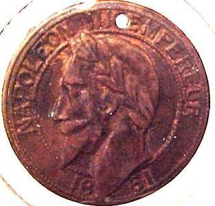 NAPOLEON III EMPEREUR 1861 NW COINS TOKEN  7757C