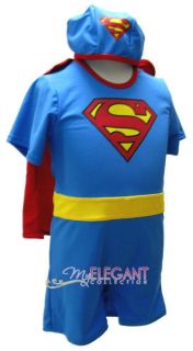 Superman Costume Toddler Boys Swimwear Swimsuit Bathing Suit Cap 1 7