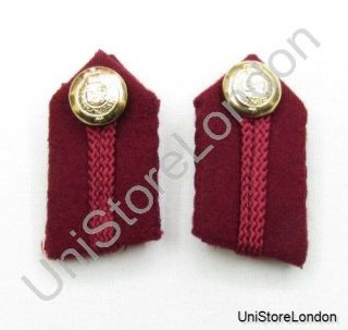 Gorget Collar Staff Gorget Patches Maroon L2 R863