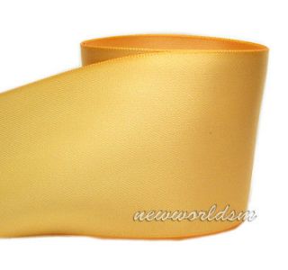 2y 100mm 4 Gold Extra Wide Single Sided Satin Ribbon Eco Quality FREE