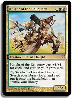Knight of the Reliquary   Gold Duel Decks Knights vs. Dragons MtG