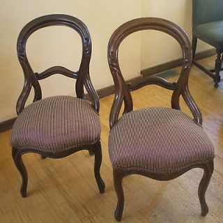 Antique Victorian Parlor Chairs * Mahogany *