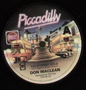 DON MACLEAN california gold 7 b/w be my wife (7p195) pic slv uk