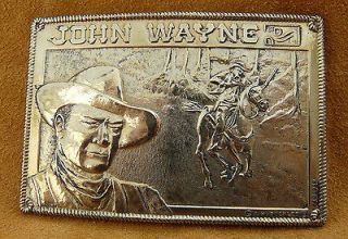 Vintage Western Cowboy John Wayne Belt Buckle