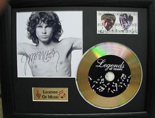 Jim Morrison Preprinted Autograph, Gold Disc & Plectrum Presentation