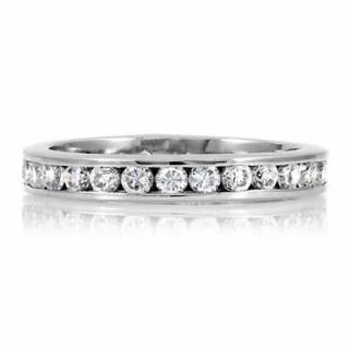 14k White Gold Filled Wedding Engagement Ring 3.5 (ct) Channel Setting