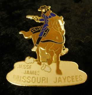 Missouri Jaycee Pin LARGE Jesse James on Horse