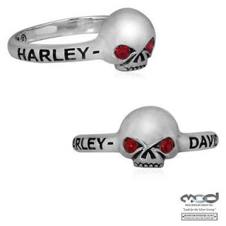 Womens Harley Davidso n Mini Skull Stackable Ring. HDR0316