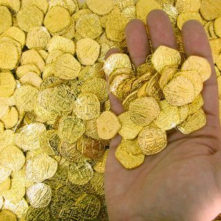200 SHINY GOLD PIRATE TREASURE ATOCHA DOUBLOON COB COIN