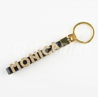 Bling Name Keychain Gold Tone — Custom, Please Specify your Name