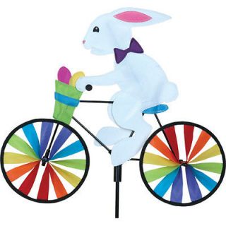 20 Easter Bunny on a Bicycle Lawn & Garden yard Wind Spinner New in