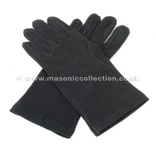 100% Cotton Quality Black Knights Templar Gloves