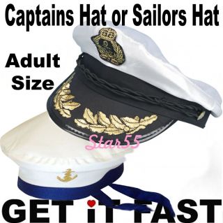 Mens Womens Sea Captain Sailor Navy Marine Ship Fancy Dress Costume