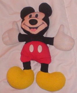 Stuffed Beanbag Plush Mickey Mouse Disney 7 High Red Shorts Yellow