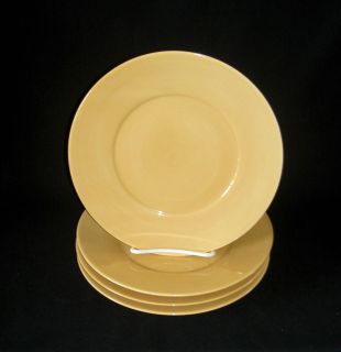SET OF 4 TABLETOPS GALLERY MISTO GOLD Round Salad Plates NWT NEW