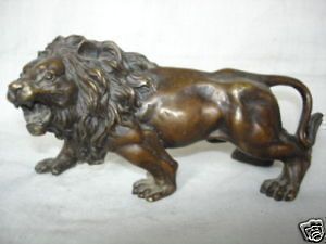 bronze lion statues in Lions