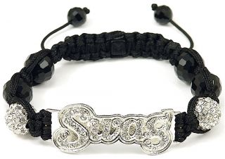 SWAG Bracelet Iced Out New Crystal Balls Buddhist Style Macrame