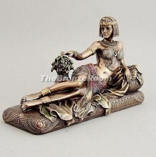 Bronze Cleopatra   Egyptian Queen on Chaise Longue