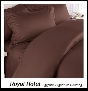 Solid Chocolate Twin Extra Long 6pc Bed in a bag 1000 TC 100% Egyptian