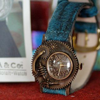 Premium genuine leather SteamPunk watch ANTIQUE handmade watches DEAD