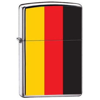 German Flag Germany Colors Polished Chrome Zippo Lighter