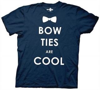 Officially Licensed Doctor Who Bow Ties are Cool Funny Navy Tee T
