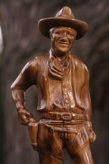 VINTAGE Ceramic JOHN WAYNE Hollywood Western Cowboy The Duke Statue