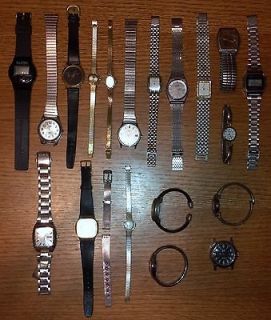 Lot 19 Wristwatches Casio Sergio Valente Timex Mathey Tissot Sharp Liz