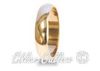NEW 9ct YELLOW GOLD 5mm WIDE D SHAPE WEDDING RING BAND SIZE Q   Z+6 3