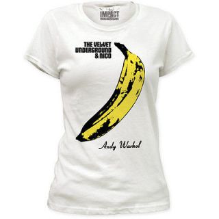 Womens Andy Warhol Velvet Underground Licensed T Shirt Banana