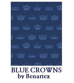 Benartex Fabric London Royal Blue Crown Crowns Queen Quilting