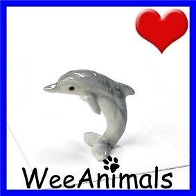 Echo Dolphin Jumping Fish Miniature Figurine Wee Animal LC 206