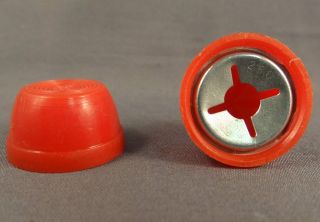 Caps for Trike Tricycle Axle to hold read wheel on Red Plastic a pair