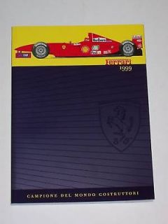 1999 FERRARI YEARBOOK   Official Factory Yearbook   1999 F1 World