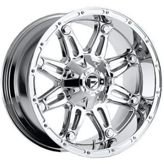 18x12 Chrome Fuel Hostage 8x6.5  44 Rims Open Country MT 35