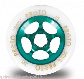 PROTO GRIPPER Wheels 110mm   PRO SCOOTER WHEEL   White On TEAL