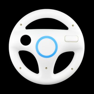 White Steering Wheel For Nintendo Wii Mario Kart Racing Game Remote