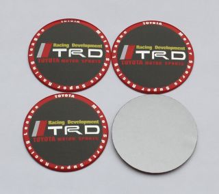 3D Wheel Center Cap Stickers Set Of 4pc Supra Celica Yaris Corolla Trd