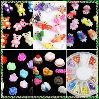 Tips Clay Fimo 6 Styles Fashion Stickers Decals Wheel Decoration NEW